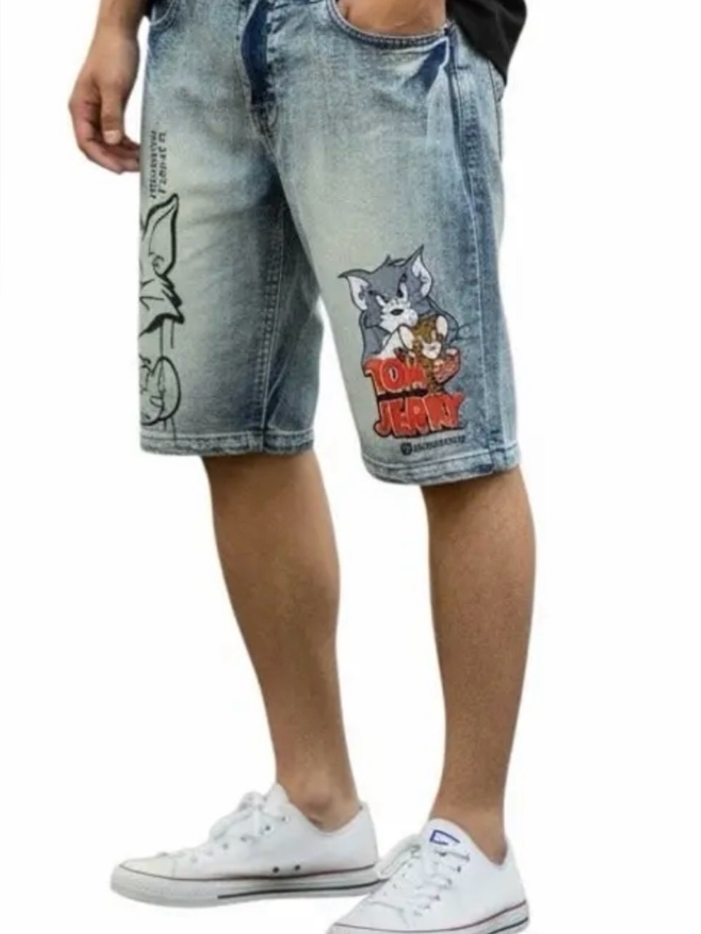 South Pole Tom and Jerry Shorts  Old School Hip Hop Shorts Mens 34 Jorts